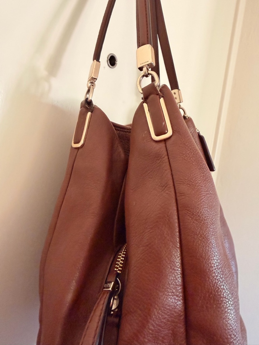COACH Leather Shoulder Tote - Picture 7 of 14